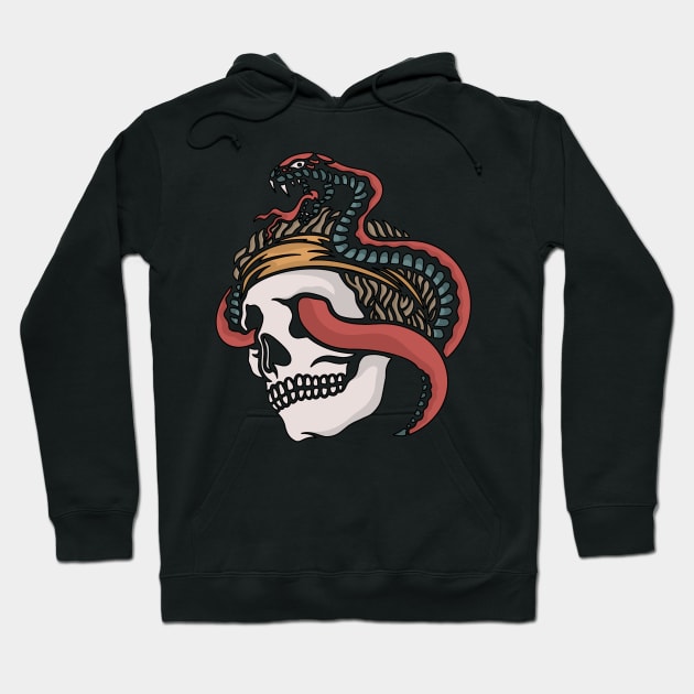 Snake and skull Hoodie by gggraphicdesignnn
